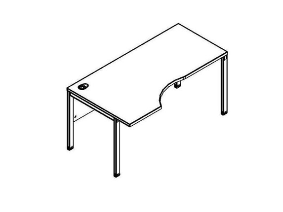 Письменный стол XMCET 169L, левый, 1600х900х750 в Орле - изображение