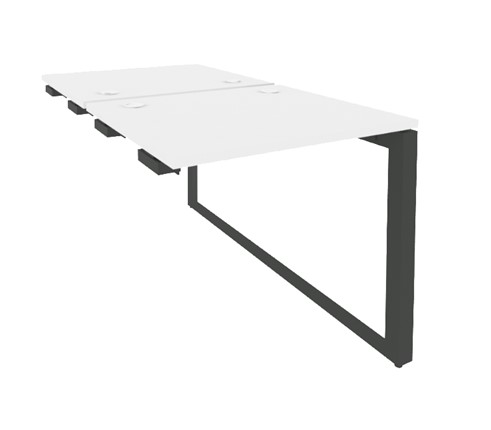 Приставной стол к тумбе O.MO-D.SPR-0.7 Антрацит/Белый бриллиант в Орле - изображение