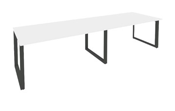 Стол для переговорки O.MO-PRG-2.4 Антрацит/Белый бриллиант в Орле