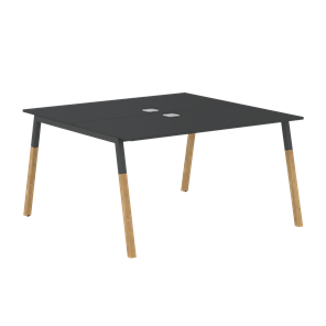 Стол для переговоров FORTA Черный Графит-Черный Графит-Бук  FWST 1313 (1380x1346x733) в Орле