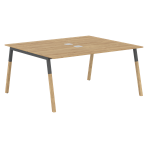 Переговорный стол FORTA Дуб Гамильтон-Черный графит-Бук FWST 1513 (1580x1346x733) в Орле