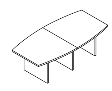 Стол для совещаний MORRIS TREND Антрацит/Кария Пальмираа MCT 2412.1 (2400x1200x750) в Орле - предосмотр 1
