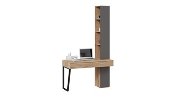 Компьютерный стол со шкафом комбинированным Порто СМ-393.15.012 (Яблоня Беллуно/Графит софт) в Орле