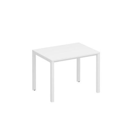 Стол письменный на белом металлокаркасе Комфорт КФ, белый премиум (100x75x75) К.Б1 1130 в Орле - изображение