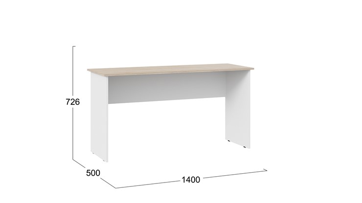 Стол Тип 14, 1400 (Дуб Сонома/Белый Ясень) в Орле - изображение 2