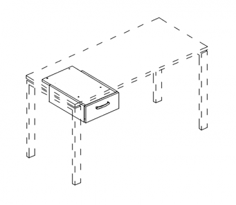 Тумба подвесная 1-ящичная (для стола 80) А4 (35.3x60.3x15.2) белый премиум, А4 216 БП в Орле