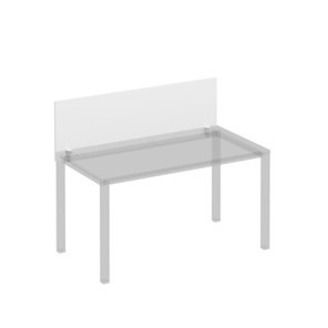Экран для стола 140 на белом металлокаркасе Комфорт КФ, белый премиум (140x45x1.8) К.Б 842 в Орле