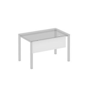 Экран стола защитный (ДСП) с кронштейнами для стола 120 на белом металлокаркасе Комфорт КФ, белый премиум (120x3.2x1.8) К.Б1 812 в Орле