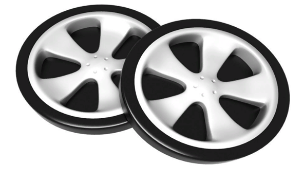 Комплект пластиковых колес (2 шт.) в Орле - изображение