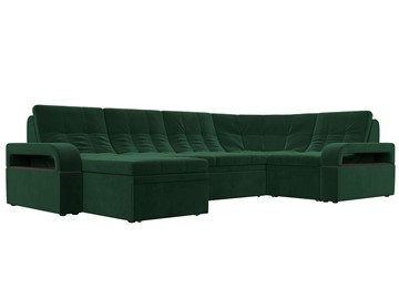П-образный диван Лига-035, Зеленый (велюр) в Орле