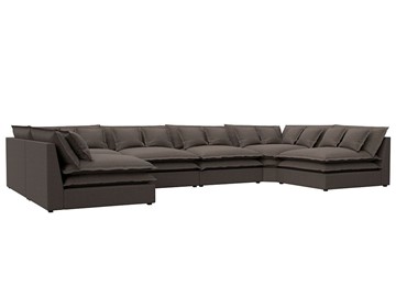 Большой П-образный диван Лига-040, Амур коричневый (рогожка) в Орле