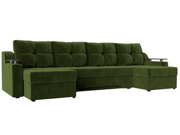 П-образный диван Сенатор, Зеленый (Микровельвет) боннель в Орле