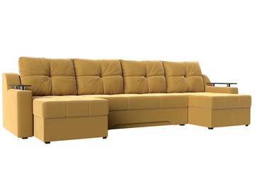 П-образный диван Сенатор, Желтый (Микровельвет) боннель в Орле