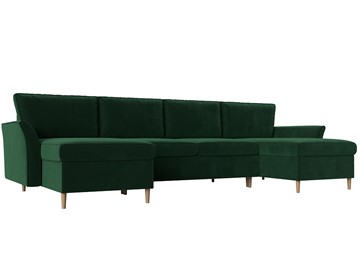 Большой П-образный диван София, Зеленый (Велюр) в Орле