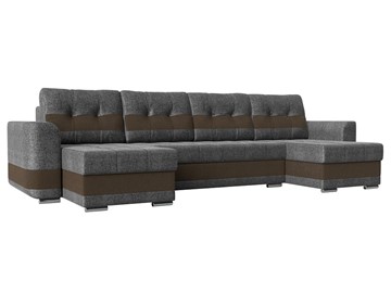 П-образный диван Честер, Серый/коричневый (рогожка) в Орле
