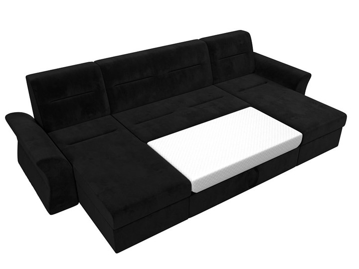 Большой П-образный диван Клайд, Черный (Велюр) в Орле - изображение 1