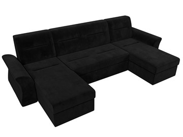 Большой П-образный диван Клайд, Черный (Велюр) в Орле - предосмотр 3
