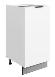 Тумба кухонная Стоун L400 (1 дв.гл.) (белый/джелато софттач) в Орле
