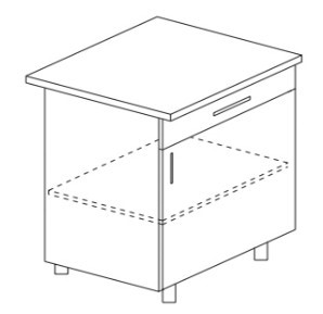 Кухонный шкаф однодверный с ящиком Некст МДФ Б9 МДФ матовый без столешницы в Орле