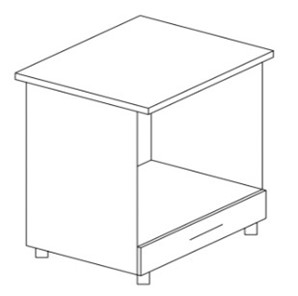 Кухонный шкаф под технику с ящиком Некст МДФ Б29 МДФ премиум, глянец, металик без столешницы в Орле