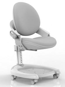Растущее кресло Mealux ZMAX-15 Plus, Y-710 BL, белый металл, обивка серая однотонная в Орле