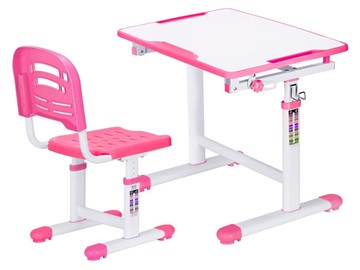 Растущая парта + стул Mealux EVO-07 Pink, розовая в Орле