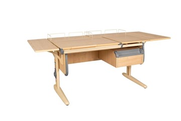 Детский стол-трансформер 1/75-40 (СУТ.25) + Polka_z 1/600 (2 шт.) + Polka_b 1/550 (2 шт.)  + Tumba 1 бежевый/бежевый/серый в Орле