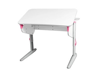 Растущий стол 5/100 (СУТ.46) + Polka_z 5/500 (2 шт) Рамух белый/серый/розовый в Орле
