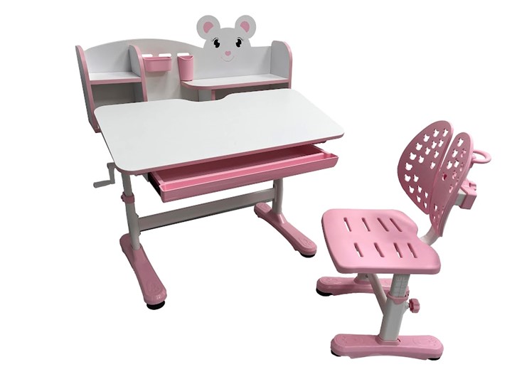 Парта растущая и стул Carezza Pink FUNDESK в Орле - изображение 4