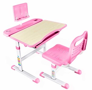 Детский стол-трансформер RIFFORMA SET-17A, розовый, клен в Орле
