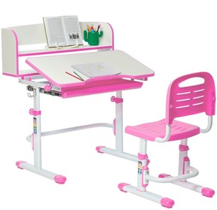 Детский стол-трансформер SET HOLTO-26 с надстройкой (розовый) в Орле