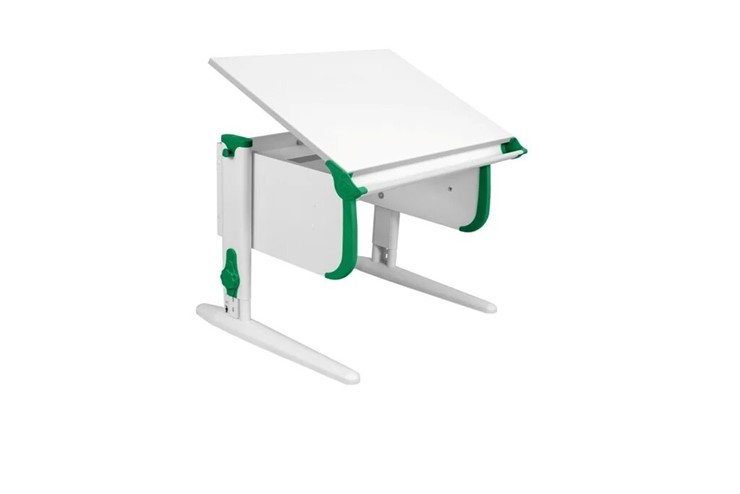 Детский стол-трансформер 1/75 (СУТ.24) белый/белый/Зеленый в Орле - изображение 1